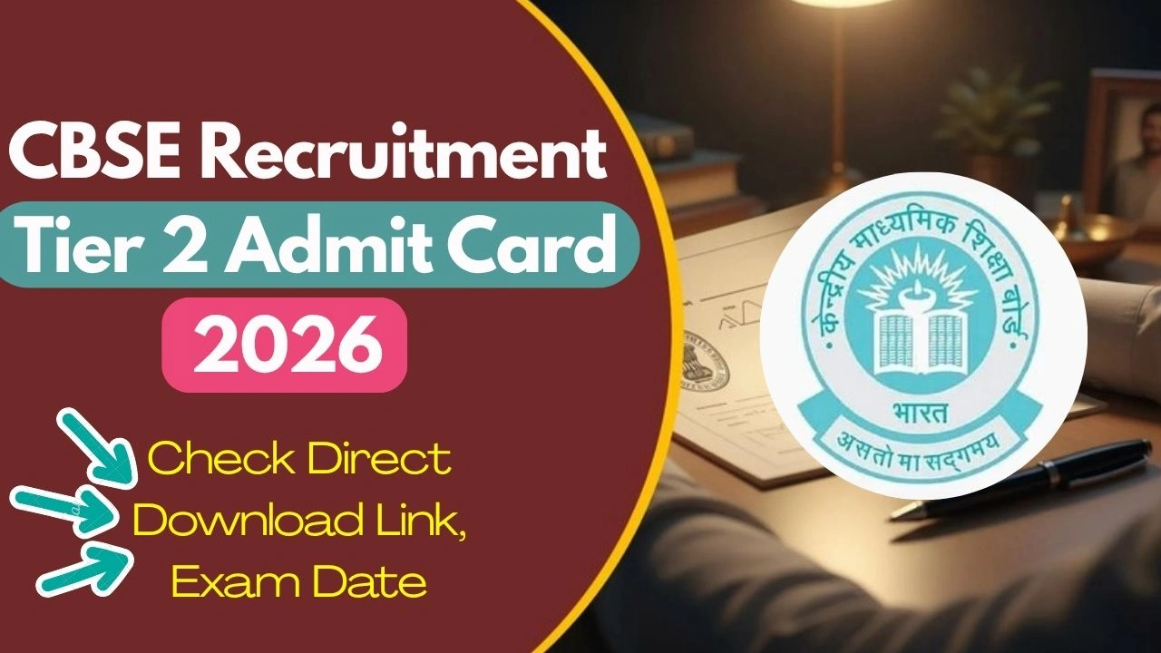 CBSE Recruitment Tier 2 Admit Card 2026