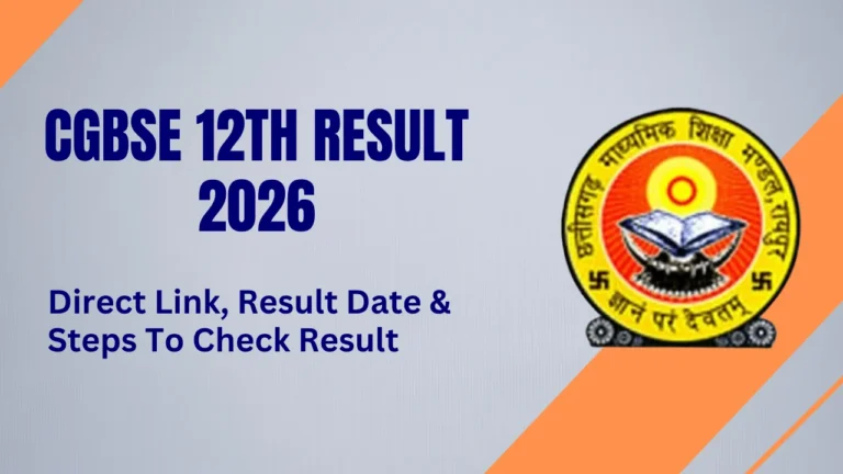 CGBSE 12th Result 2026