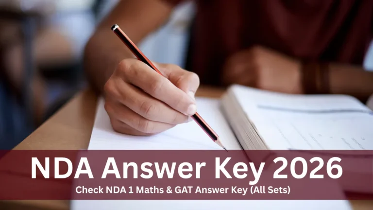NDA Answer Key 2026