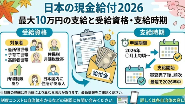 日本の現金給付 2026