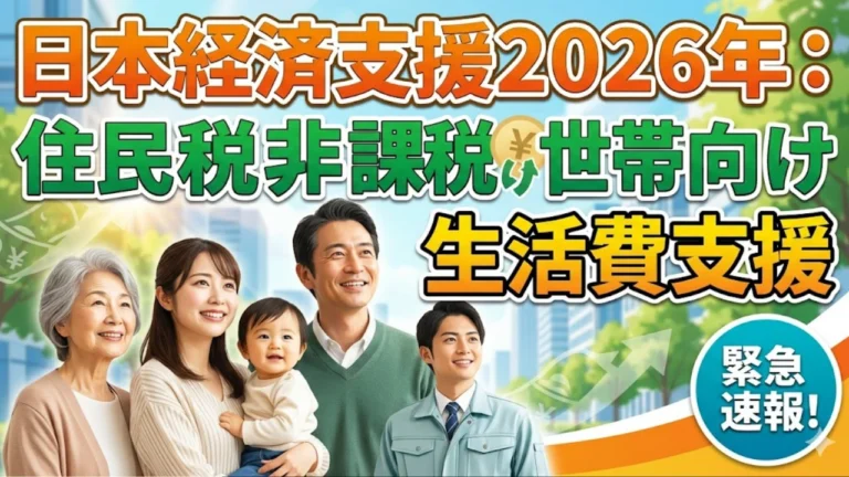 日本経済支援2026年：住民税非課税世帯向け生活費支援