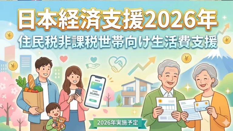 日本経済支援2026年：住民税非課税世帯向け生活費支援