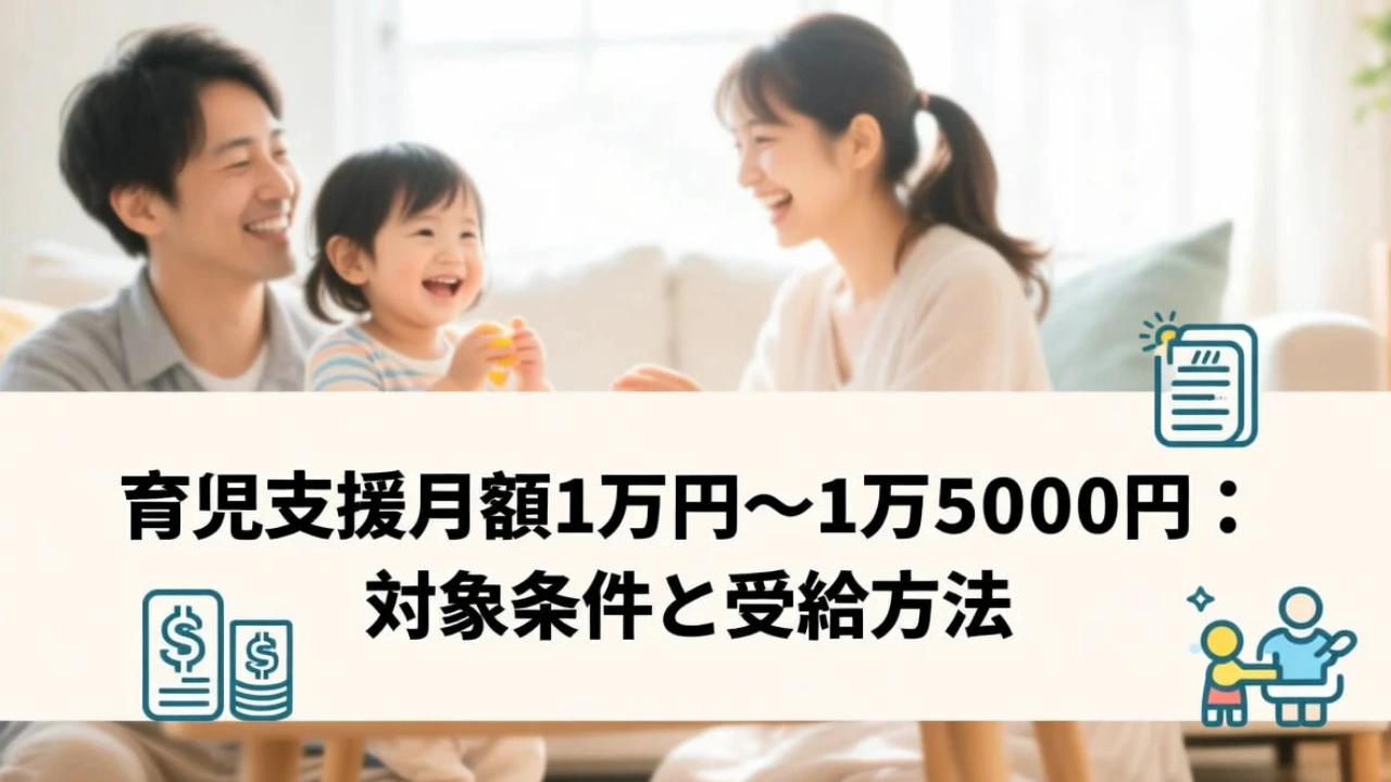 育児支援月額1万円～1万5000円